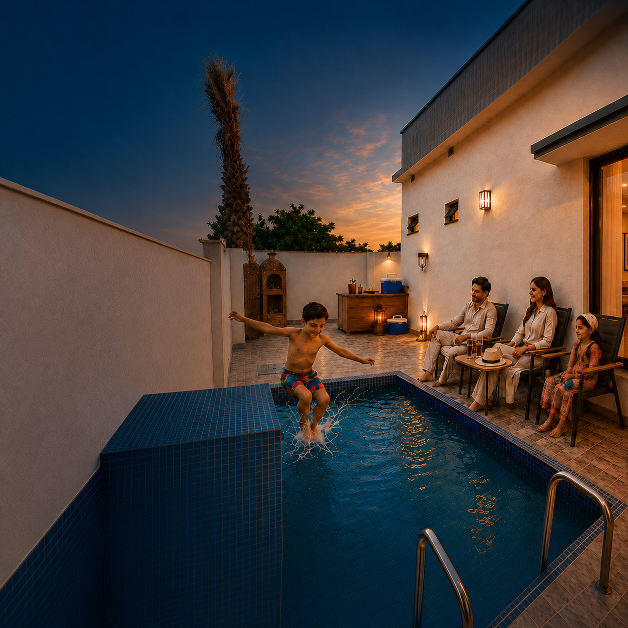 Spa, Sauna, Steam Room, Gym & Community Pool

